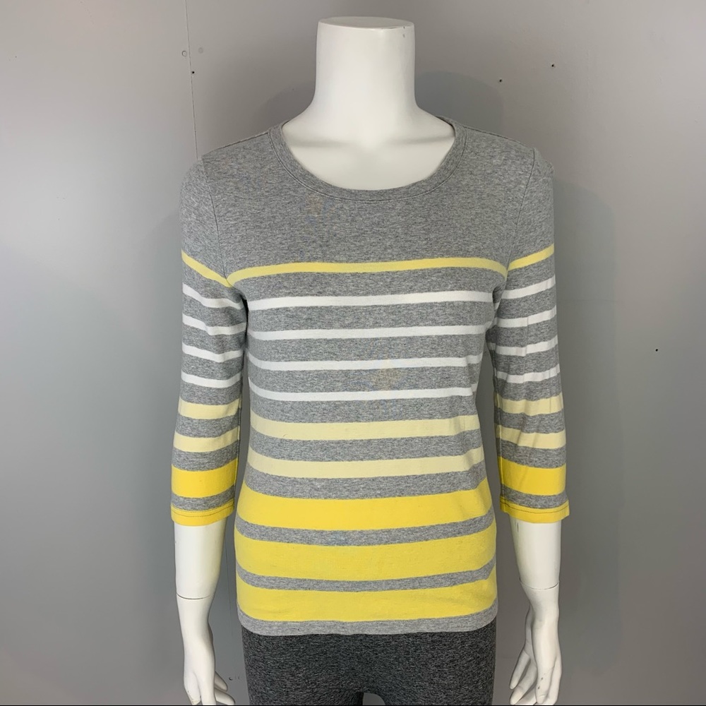 Croft & Barrow 3/4 Sleeve Striped Shirt